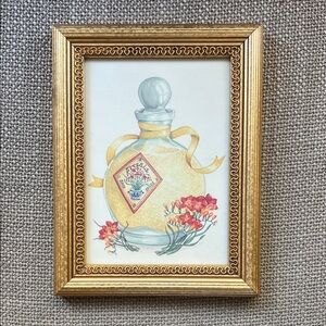 Vintage Framed Kolene Spicher style Freesia Bath Salts Art Print with Gold Frame